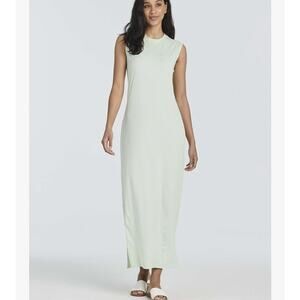 Real Essentials Mint Green Sleeveless Mixi Column Tank Dress